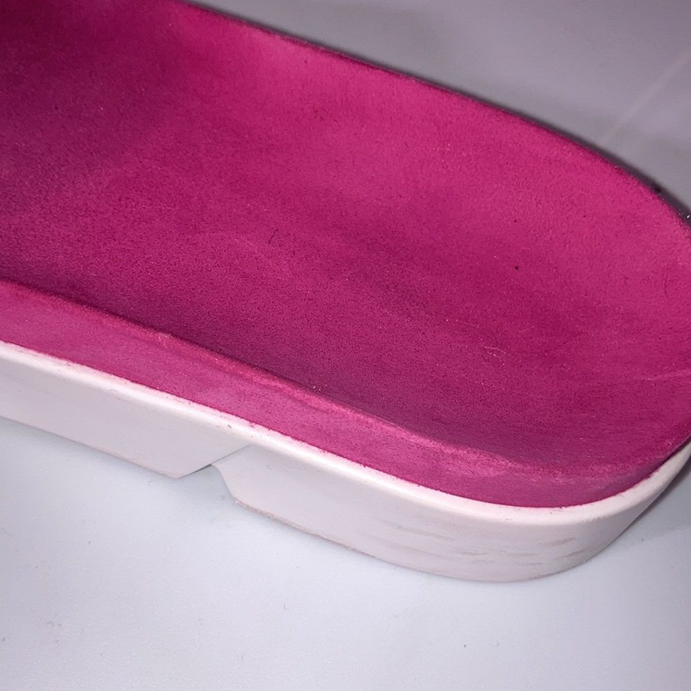 Stuart Weitzman Pink Suede Slides - image 3